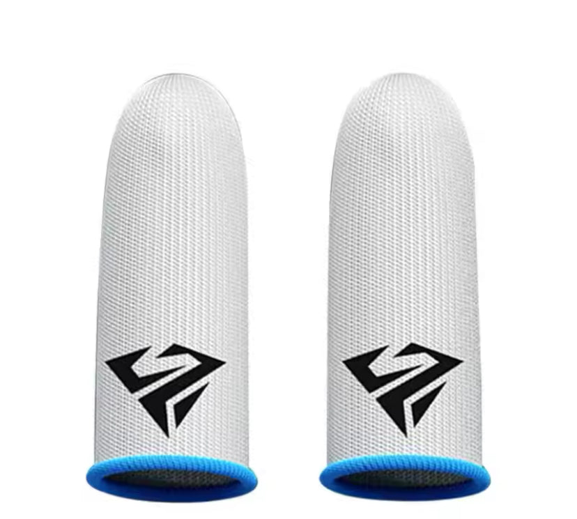 2Pcs Breathable Finger Sleeves for Gaming - Anti-Sweat Thumb Covers for Mobile Game Performance.