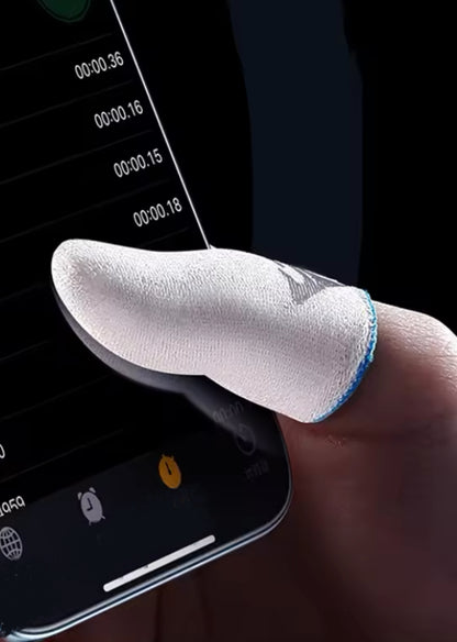 2Pcs Breathable Finger Sleeves for Gaming - Anti-Sweat Thumb Covers for Mobile Game Performance.