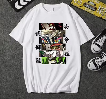 T-shirt Anime Demon Slayer Upper Ranks Man T-Shirt Anime Harajuku Graphic Design Casual Short Sleeve Man/Woman T-Shirts