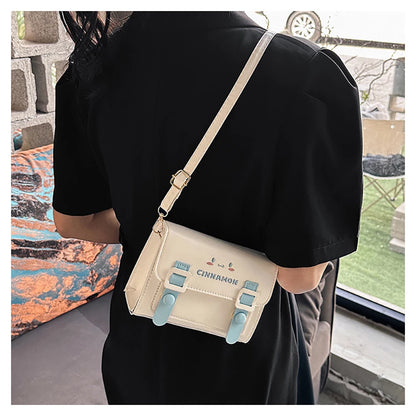 Sanrio PU Square Bag - Anime Shoulder Bags, Kawaii Messenger Tote, Cute Cartoon Backpacks Featuring My Melody, Cinnamoroll, and Kuromi Fashion Bags.