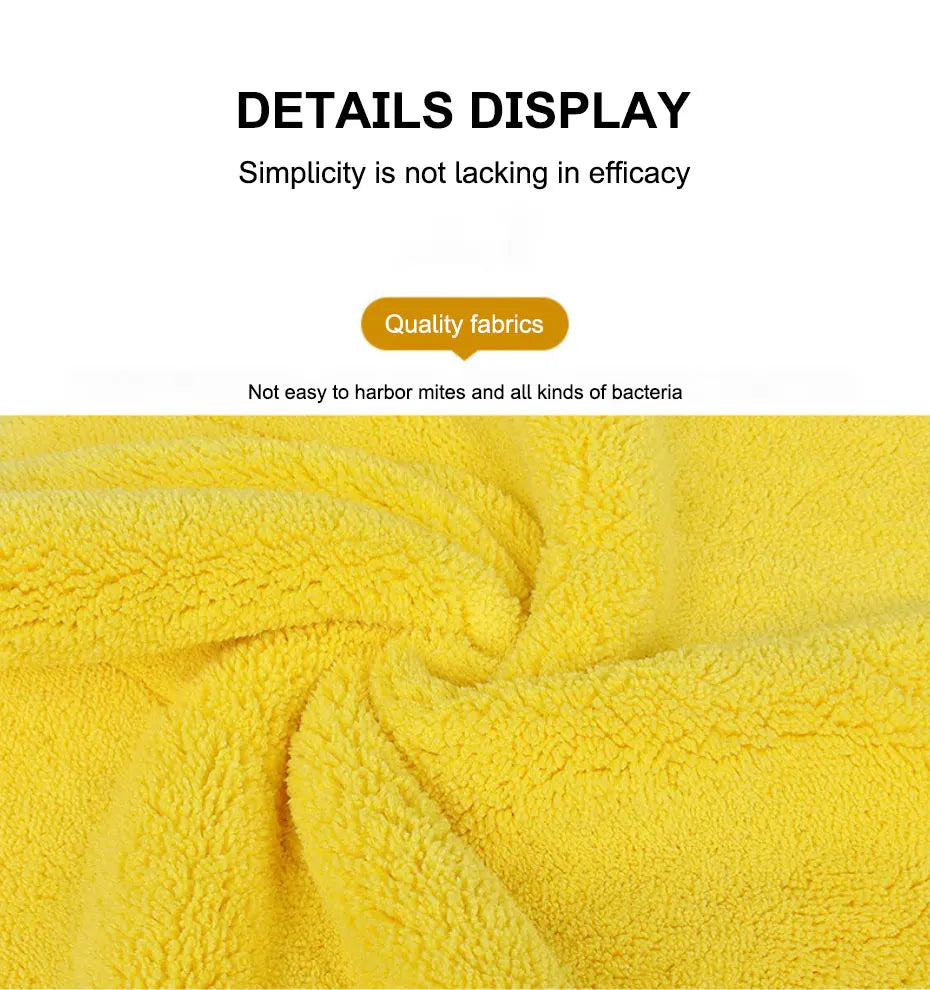 SEAMETAL 50x100cm Car Washing Towel - 400GSM Microfiber Cleaning Cloth with High Water Absorption - Double-Sided Soft Car Wash Drying Towel.