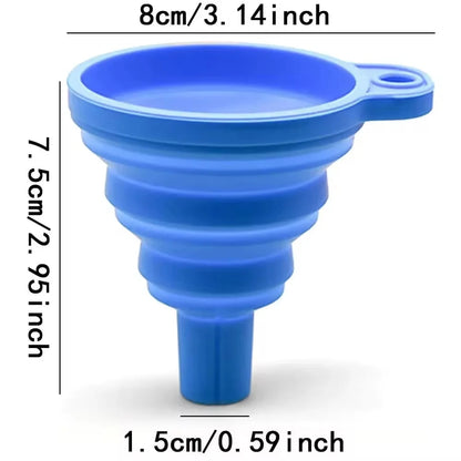 Universal Silicone Engine Funnel - Foldable and Portable Liquid Funnel for Car Engine Oil, Washer Fluid, and Petrol Changes.