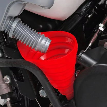 Universal Silicone Engine Funnel - Foldable and Portable Liquid Funnel for Car Engine Oil, Washer Fluid, and Petrol Changes.