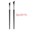 2pcs Angled Blade Eyeliner Brush - Ultra-Thin Fine Eyebrow and Flat Sickle Eyeliner Brushes - Precise Angled Makeup Tools for Eyeliner Application.