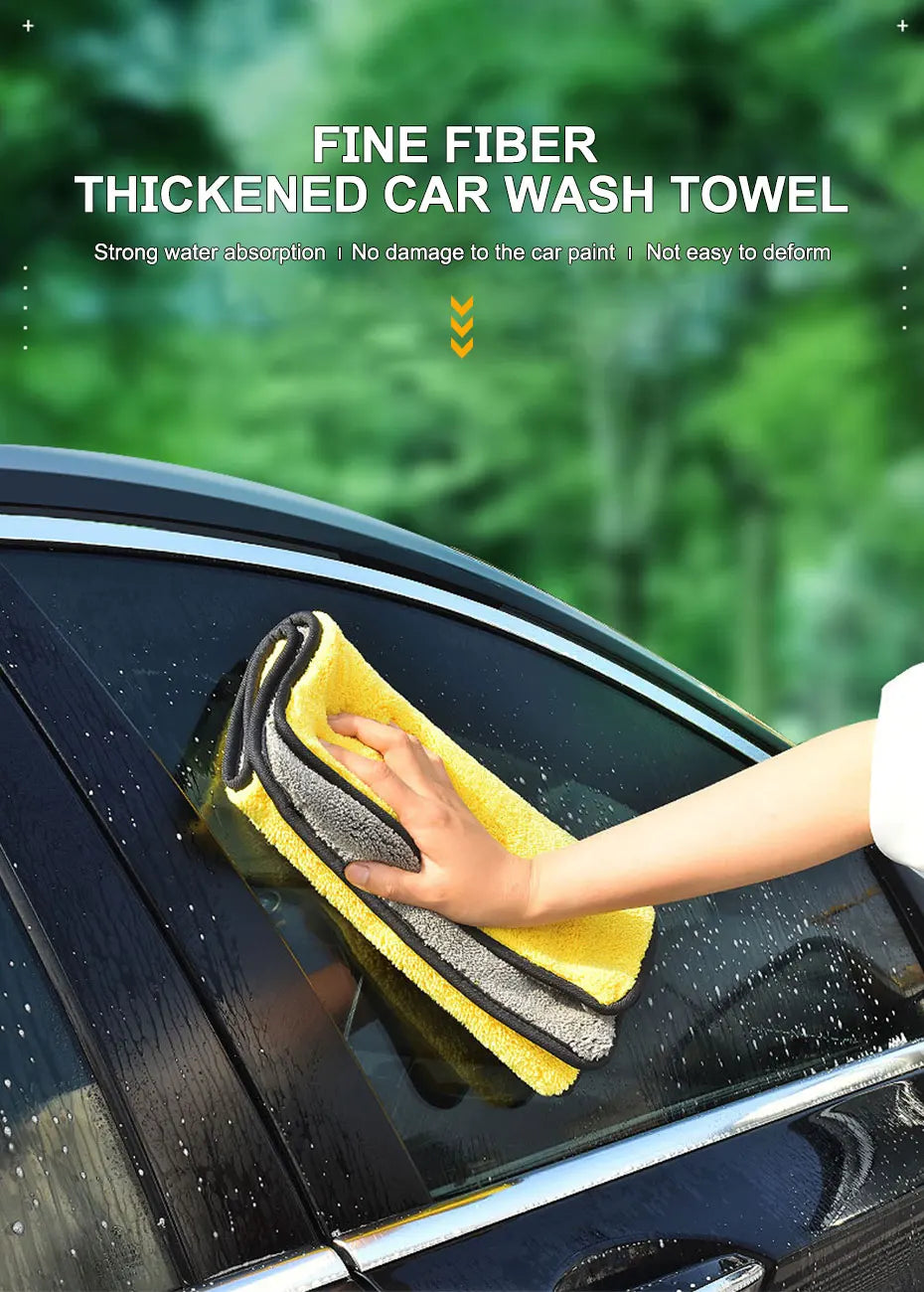 SEAMETAL 50x100cm Car Washing Towel - 400GSM Microfiber Cleaning Cloth with High Water Absorption - Double-Sided Soft Car Wash Drying Towel.