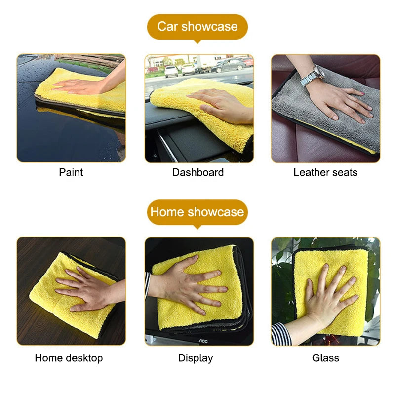 SEAMETAL 50x100cm Car Washing Towel - 400GSM Microfiber Cleaning Cloth with High Water Absorption - Double-Sided Soft Car Wash Drying Towel.