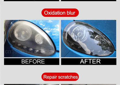 Headlight Restoration Polishing Kit - Headlamp Scratch Remover and Cleaning Paste - Removes Oxidation with Headlight Polish Liquid for Repair and Shine.