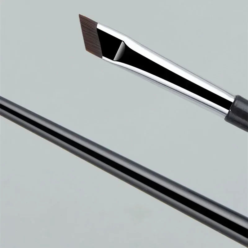 2pcs Angled Blade Eyeliner Brush - Ultra-Thin Fine Eyebrow and Flat Sickle Eyeliner Brushes - Precise Angled Makeup Tools for Eyeliner Application.