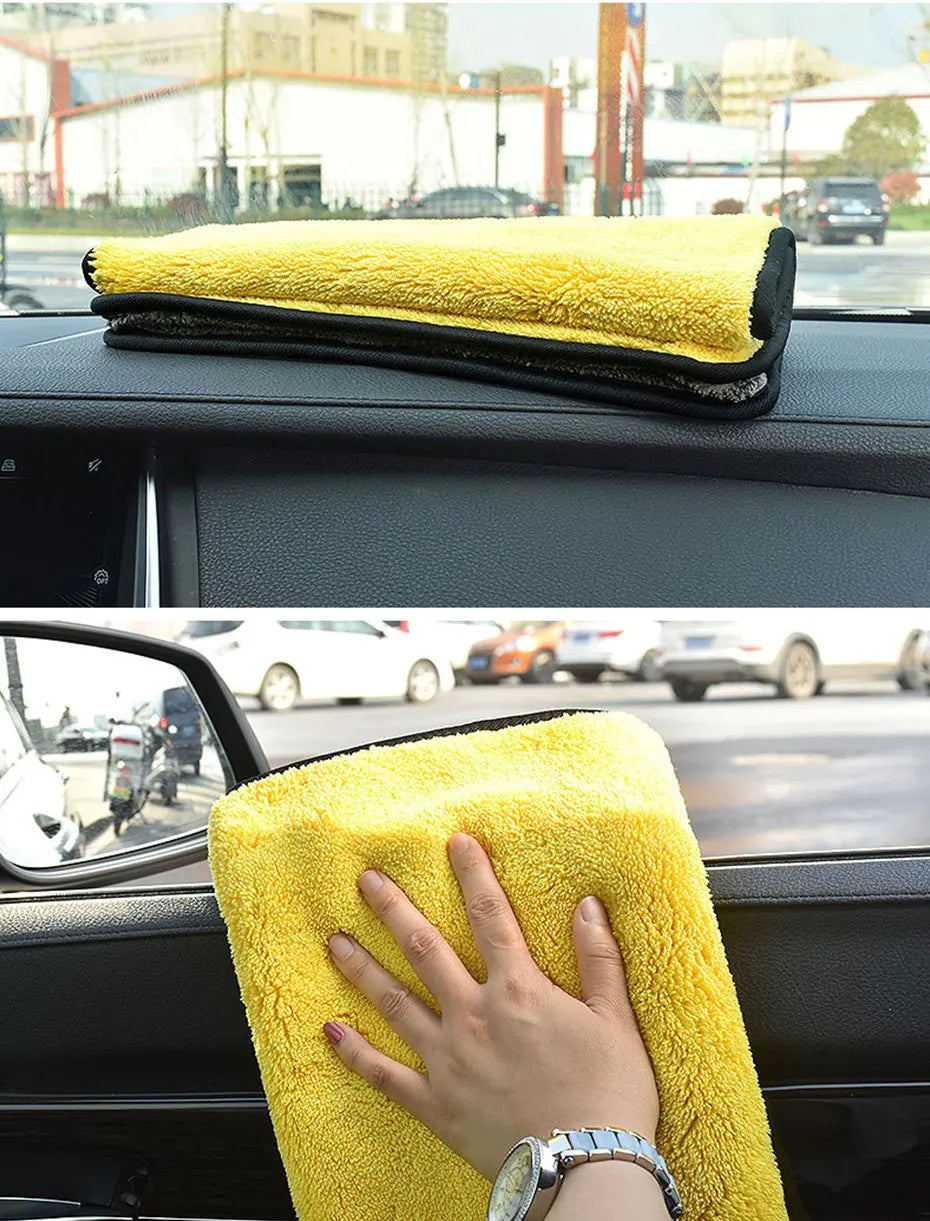 SEAMETAL 50x100cm Car Washing Towel - 400GSM Microfiber Cleaning Cloth with High Water Absorption - Double-Sided Soft Car Wash Drying Towel.